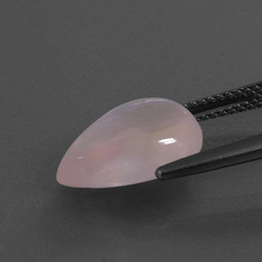 4.66캐럿 천연 분홍색 로즈 쿼츠, 배 모양, 투명한