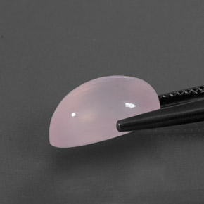 5.91캐럿 천연 핑크 로즈 쿼츠, 배 모양, 13.4×9.2 mm, 투명한