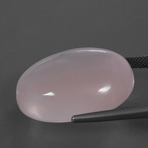 57.21캐럿 천연 라이트 핑크 로즈 쿼츠, 타원형 컷, 투명한