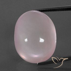 49.00ct 자연스러운 코랄 핑크 로즈 쿼츠, 타원형, 투명한