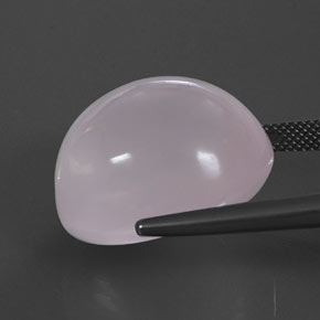 43.21캐럿 천연 라이트 핑크 로즈 쿼츠, 타원형 컷, 투명한