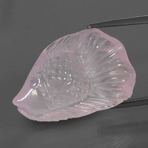 23.80캐럿 천연 베리 라이트 로즈 핑크 로즈 쿼츠, 멋진 모양, 26.3×17.4 mm, 투명한