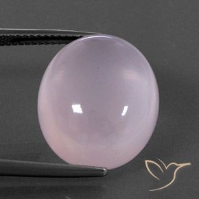 18.14캐럿 천연 풍선껌 핑크 로즈 쿼츠, 타원형 컷, 투명한