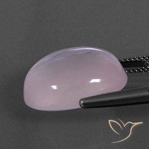 18.14캐럿 천연 풍선껌 핑크 로즈 쿼츠, 타원형 컷, 투명한