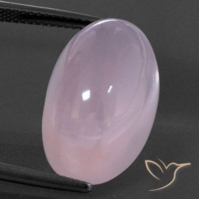 22.00ct 자연스러운 라이트 체리 핑크 로즈 쿼츠, 타원형, 투명한