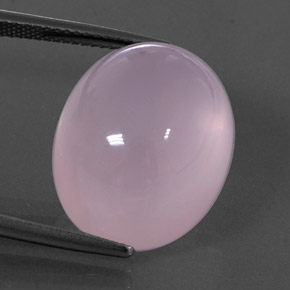 24.20캐럿 천연 라이트 핑크 로즈 쿼츠, 타원형 컷, 투명한