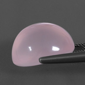 24.20캐럿 천연 라이트 핑크 로즈 쿼츠, 타원형 컷, 투명한