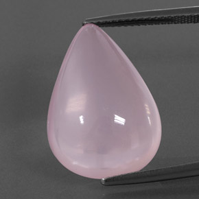 15.56캐럿 천연 핑크 로즈 쿼츠, 투명한, 20.8×14.6 mm, 투명/반투명