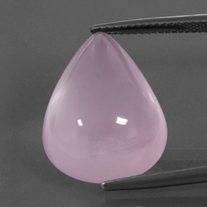 18.99캐럿 천연 핑크 로즈 쿼츠, 투명한, 20.7×15.4 mm, 투명/반투명
