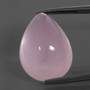 22.68캐럿 천연 핑크 로즈 쿼츠, 투명한, 20.9×15.1 mm, 투명/반투명