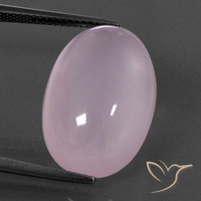 18.71ct 자연스러운 라이트 체리 핑크 로즈 쿼츠, 타원형, 투명/반투명