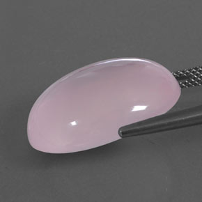 20.01캐럿 천연 라이트 핑크 로즈 쿼츠, 투명한, 20.2×16 mm, 투명/반투명