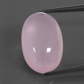 20.65캐럿 천연 라이트 핑크 로즈 쿼츠, 투명한, 22.2×14.1 mm, 투명/반투명