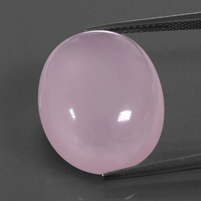 20.05캐럿 천연 미디엄 핑크 로즈 쿼츠, 투명한, 20.2×16.6 mm, 투명/반투명