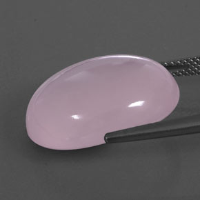 20.05캐럿 천연 미디엄 핑크 로즈 쿼츠, 투명한, 20.2×16.6 mm, 투명/반투명