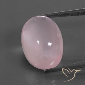 23.01ct 자연스러운 미디엄 로즈 핑크 로즈 쿼츠, 타원형, 투명/반투명