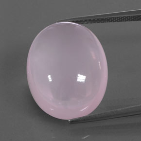 25.93캐럿 천연 풍선껌 핑크 로즈 쿼츠, 투명한, 21.3×16.7 mm, 투명/반투명