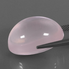 43.00캐럿 천연 라이트 핑크 로즈 쿼츠, 투명한, 23.8×17.7 mm, 투명/반투명