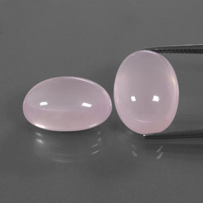 34.00캐럿 천연 핑크 로즈 쿼츠 보석, 투명한, 18.6×13.6 mm, 투명/반투명