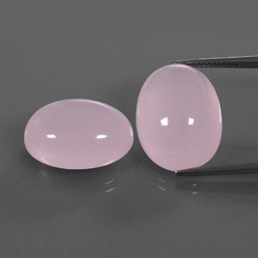 캐럿 천연 핑크 로즈 쿼츠 보석, 투명한, 18.9×14.5 mm, 투명/반투명