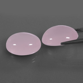 캐럿 천연 핑크 로즈 쿼츠 보석, 투명한, 18.9×14.5 mm, 투명/반투명