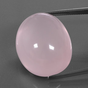 57.78캐럿 천연 핑크 로즈 쿼츠, 투명한, 26.3×20.8 mm, 투명/반투명