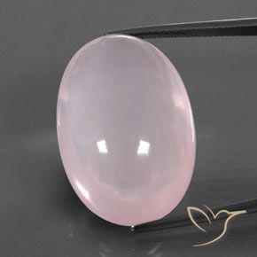 51.74ct 자연스러운 풍선껌 핑크 로즈 쿼츠, 타원형, 투명/반투명