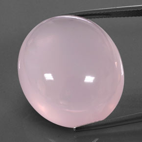 50.20캐럿 천연 핑크 로즈 쿼츠, 투명한, 26.1×22.7 mm, 투명/반투명