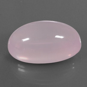 45.32캐럿 천연 풍선껌 핑크 로즈 쿼츠, 투명한, 27.8×16.7 mm, 투명/반투명