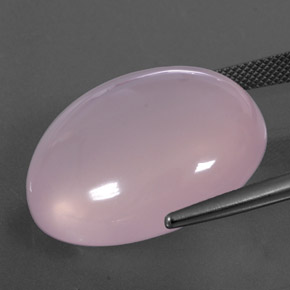 44.72캐럿 천연 라이트 핑크 로즈 쿼츠, 투명한, 25.2×21.7 mm, 투명/반투명