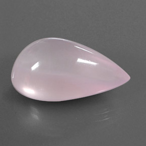 24.58캐럿 천연 핑크 로즈 쿼츠, 투명한, 24.6×15.1 mm, 투명/반투명