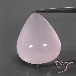 31.11캐럿 천연 풍선껌 핑크 로즈 쿼츠, 투명한, 24.3×18.6 mm, 투명/반투명