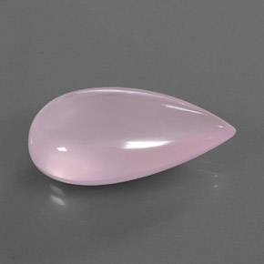 30.86캐럿 천연 핑크 로즈 쿼츠, 투명한, 28.4×17 mm, 투명/반투명