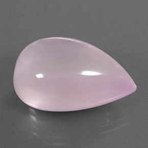 33.86캐럿 천연 라이트 핑크 로즈 쿼츠, 투명한, 25.2×17.3 mm, 투명/반투명
