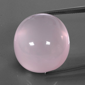 53.42캐럿 천연 핑크 로즈 쿼츠, 투명한, 24.1×21.6 mm, 투명/반투명