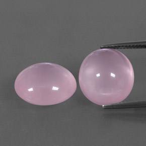 22.61캐럿 천연 핑크 로즈 쿼츠 보석, 투명한, 15.2×13.8 mm, 투명/반투명