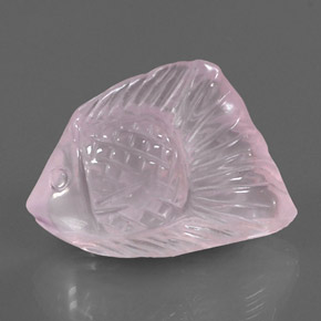 22.58캐럿 천연 라이트 핑크 로즈 쿼츠, 투명한, 25.6×17.8 mm, 투명/반투명