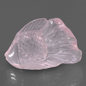 22.25캐럿 천연 핑크 로즈 쿼츠, 투명한, 27.4×18.3 mm, 투명/반투명