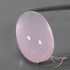 36.69ct 자연스러운 라이트 핑크 로즈 쿼츠, 타원형, 투명/반투명