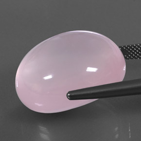 43.64캐럿 천연 핑크 로즈 쿼츠, 투명한, 22.4×19.3 mm, 투명/반투명