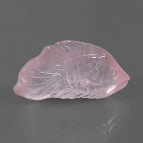 8.48캐럿 천연 핑크 로즈 쿼츠, 투명한, 20.9×12 mm, 투명/반투명