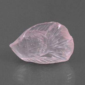 10.90캐럿 천연 핑크 로즈 쿼츠, 투명한, 22.4×15 mm, 투명/반투명