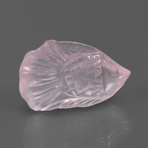 10.90캐럿 천연 핑크 로즈 쿼츠, 투명한, 22.4×15 mm, 투명/반투명