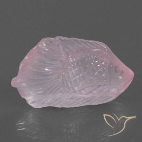23.71캐럿 천연 매우 연한 핑크 로즈 쿼츠, 투명한, 28.3×16.4 mm, 투명/반투명