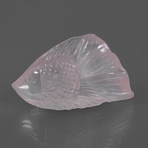 39.00캐럿 천연 핑크 로즈 쿼츠, 투명한, 35.8×21.7 mm, 투명/반투명