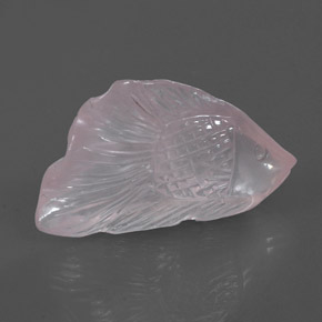 39.00캐럿 천연 핑크 로즈 쿼츠, 투명한, 35.8×21.7 mm, 투명/반투명