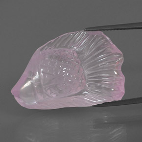 30.01캐럿 천연 풍선껌 핑크 로즈 쿼츠, 투명한, 29.7×19.2 mm, 투명/반투명