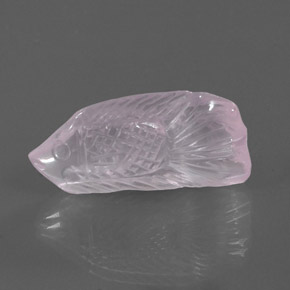 15.57캐럿 천연 풍선껌 핑크 로즈 쿼츠, 투명한, 28.1×13.3 mm, 투명/반투명