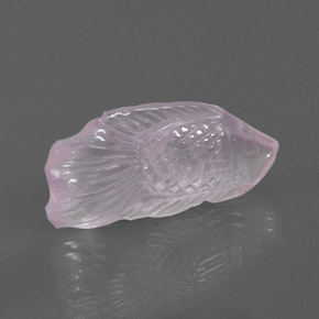 15.57캐럿 천연 풍선껌 핑크 로즈 쿼츠, 투명한, 28.1×13.3 mm, 투명/반투명