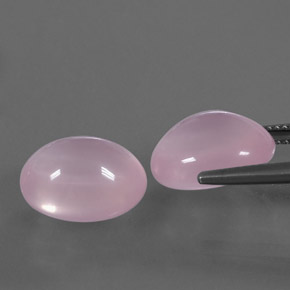 캐럿 천연 핑크 로즈 쿼츠 보석, 투명한, 13.6×10.8 mm, 투명/반투명